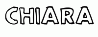 Dessin a colorier du prenom Chiara
