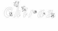 Dessin a colorier du prenom Chiraz