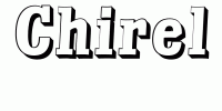 Dessin a colorier du prenom Chirel