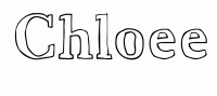 Dessin a colorier du prenom Chloee