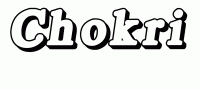 Dessin a colorier du prenom Chokri