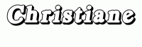 Dessin a colorier du prenom Christiane