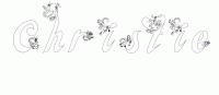 Dessin a colorier du prenom Christie