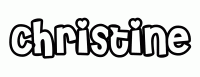 Dessin a colorier du prenom Christine