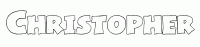 Dessin a colorier du prenom Christopher