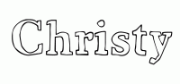 Dessin a colorier du prenom Christy