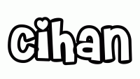 Dessin a colorier du prenom Cihan