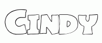 Dessin a colorier du prenom Cindy