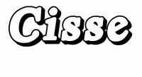 Dessin a colorier du prenom Cisse