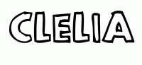 Dessin a colorier du prenom Clelia