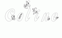 Dessin a colorier du prenom Coline