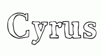 Dessin a colorier du prenom Cyrus