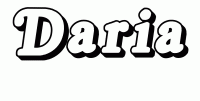 Dessin a colorier du prenom Daria