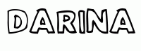 Dessin a colorier du prenom Darina