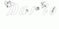 Dessin a colorier du prenom Dario