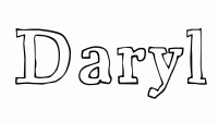 Dessin a colorier du prenom Daryl