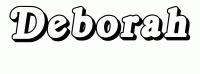 Dessin a colorier du prenom Deborah