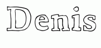 Dessin a colorier du prenom Denis