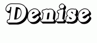 Dessin a colorier du prenom Denise