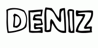 Dessin a colorier du prenom Deniz