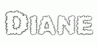 Dessin a colorier du prenom Diane