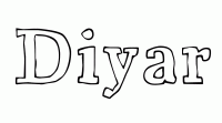Dessin a colorier du prenom Diyar