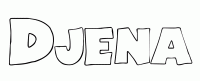 Dessin a colorier du prenom Djena