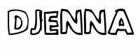 Dessin a colorier du prenom Djenna