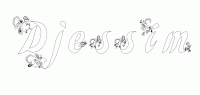 Dessin a colorier du prenom Djessim