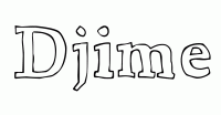 Dessin a colorier du prenom Djime