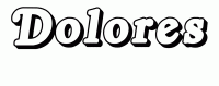 Dessin a colorier du prenom Dolores
