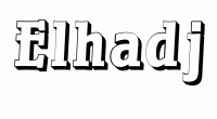 Dessin a colorier du prenom Elhadj