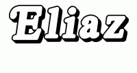 Dessin a colorier du prenom Eliaz