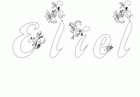 Dessin a colorier du prenom Eliel