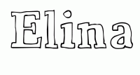 Dessin a colorier du prenom Elina