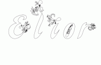 Dessin a colorier du prenom Elior