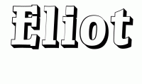 Dessin a colorier du prenom Eliot