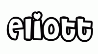 Dessin a colorier du prenom Eliott