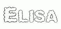 Dessin a colorier du prenom Elisa