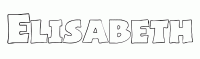 Dessin a colorier du prenom Elisabeth