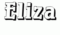 Dessin a colorier du prenom Eliza