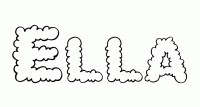 Dessin a colorier du prenom Ella