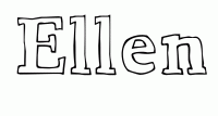 Dessin a colorier du prenom Ellen