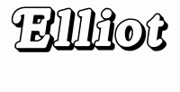Dessin a colorier du prenom Elliot