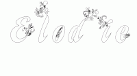 Dessin a colorier du prenom Elodie