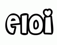 Dessin a colorier du prenom Eloi