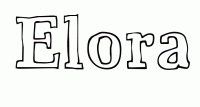 Dessin a colorier du prenom Elora