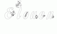 Dessin a colorier du prenom Elouen
