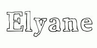 Dessin a colorier du prenom Elyane