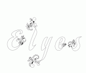 Dessin a colorier du prenom Elyes